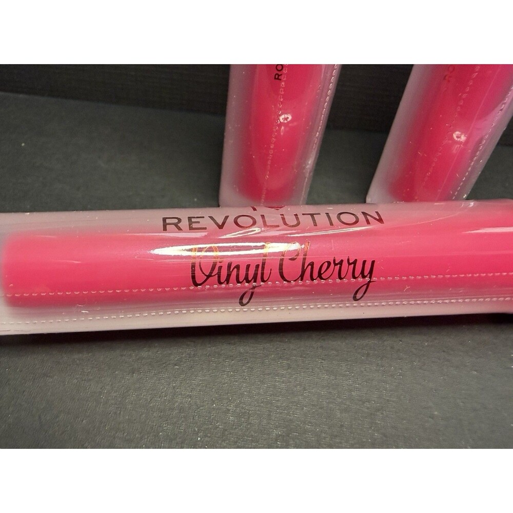 I Heart Revolution Vinyl Cherry Liquid Lipstick Black Forest – 3‑Pack High Shine - Picture 4 of 4